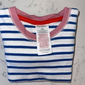 Mini Boden Striped Pajama Top Girls Size 6Y